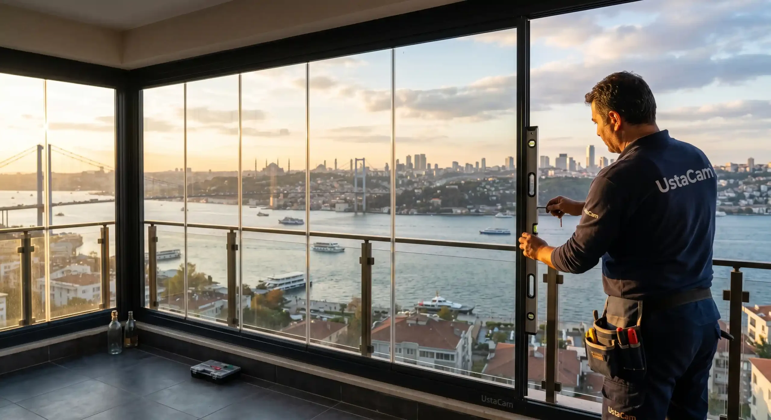 İstanbul'un 39 ilçesinde profesyonel ekip ve milimetrik montaj ile cam balkon kurulum hizmeti.
